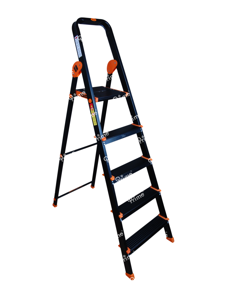 Prime Signature Edition Black-Coated 4Steps (4+1) Aluminium Ladder - PBSL-04-01