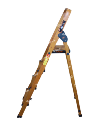 Prime Signature Edition Wood-Finish 3Steps (3+1) Aluminium Ladder - PWSL-03-03